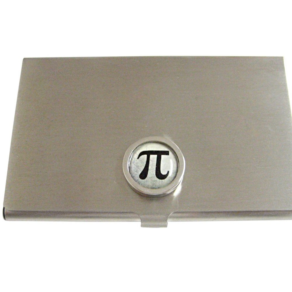 Bordered Mathematical Pi Symbol Card Holder - image 1